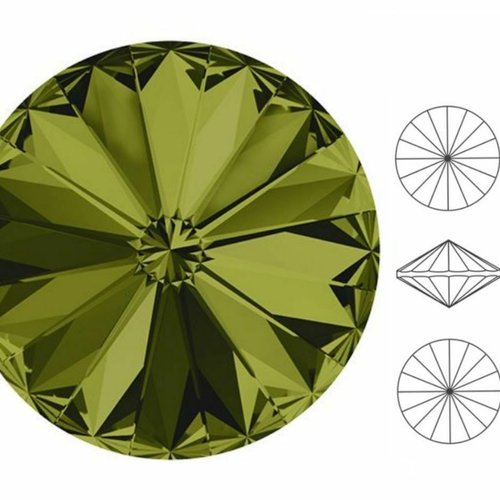 6 pièces izabaro cristal vert olivine 228 cristaux de verre rivoli ronds 1122 pierre chatons strass  sku-876804