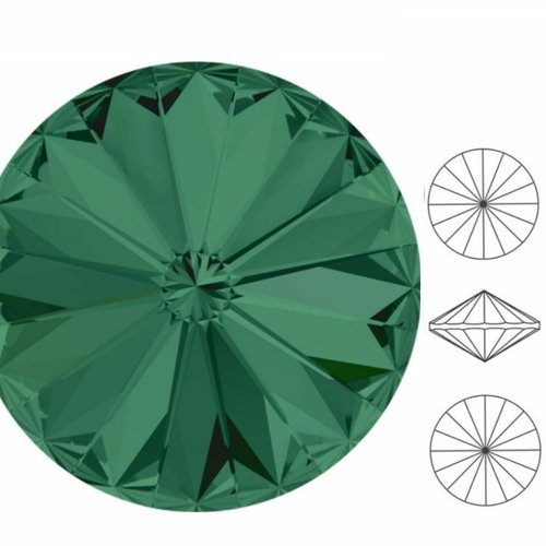 6 pièces izabaro cristal vert émeraude 205 cristaux de verre rivoli ronds 1122 pierre chatons strass sku-877257