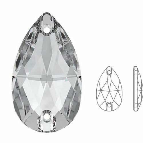 4 pièces izabaro cristal 001 larme coudre sur des cristaux de verre en pierre à dos plat 3230 poire  sku-872534