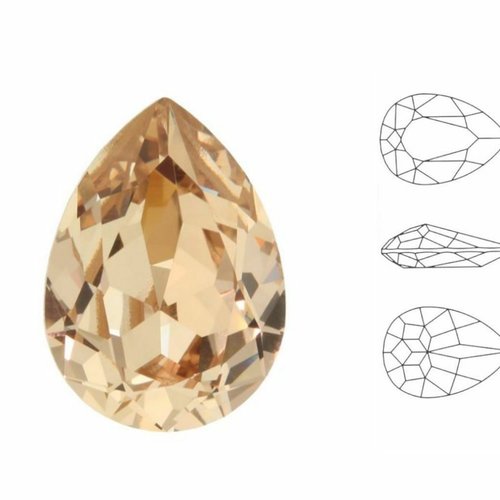4 pièces izabaro cristal ombre dorée 001gsha poire larme fantaisie pierre cristaux de verre 4320 str sku-877392
