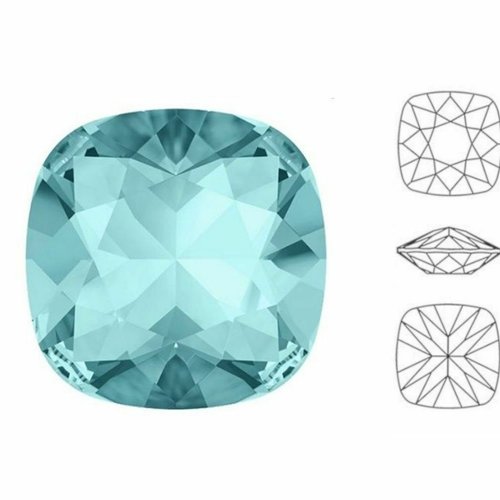 6 pièces izabaro cristal aigue-marine bleu 202 coussin carré fantaisie pierre cristaux de verre 4470 sku-877443