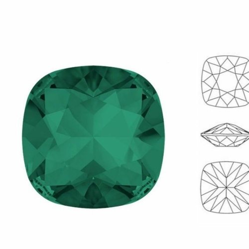 6 pièces izabaro cristal vert émeraude 205 coussin carré fantaisie pierre cristaux de verre 4470 str sku-877444