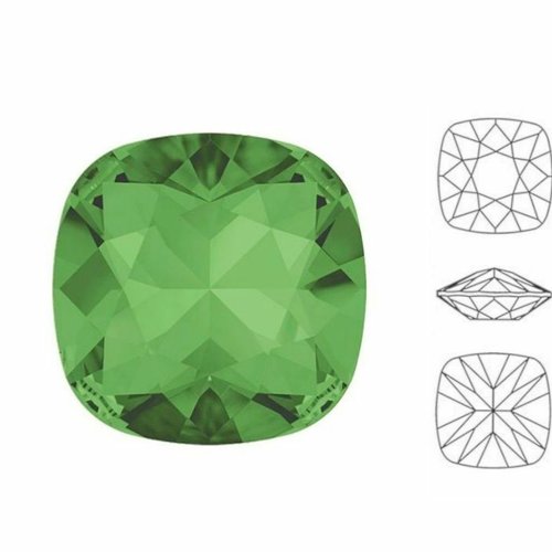 6 pièces izabaro cristal péridot vert 214 coussin carré fantaisie pierre cristaux de verre 4470 stra sku-877445