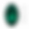 2 pièces izabaro cristal vert émeraude 205 cristaux de verre fantaisie ovale en pierre 4120 chaton s sku-877573