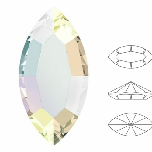 4 pièces izabaro cristal ab 001ab navette fantaisie pierre cristaux de verre pétale de feuille ovale sku-877469