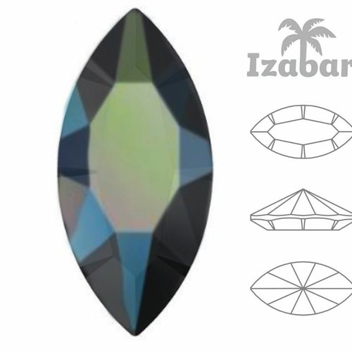4 pièces izabaro cristal jet aurore boreale ab 280ab navette fantaisie pierre cristaux de verre péta sku-877479