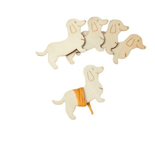 Ensemble de bobines pour mouline "chiens art titulaire bois inachevé fil couture de stockage bricola sku-373071