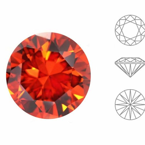 10 pièces izabaro cristal clair siam rouge 227 cristaux de verre chaton taille brillante ronde 1357  sku-889828