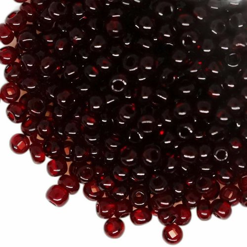 20g cristal grenat rouge foncé perles de rocaille preciosa de rondes en verre tchèque d'espacement 1 sku-875962