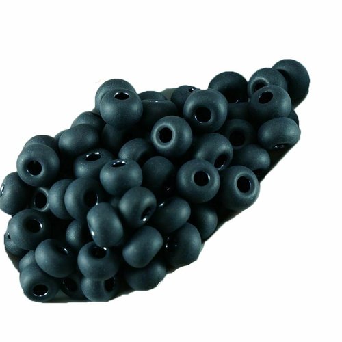20g matte noir tchèque boules de graines rondes de verre 10/0 perles précieuses rocaille spacer sku-757522