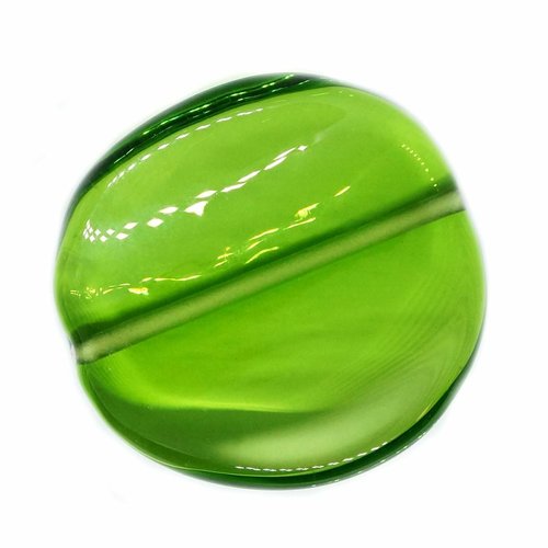 1 pc cristal vert grand lampwork tchèque bohème à la main original authentique artisan perles rondes sku-541794