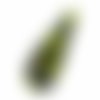 1 pc opaque foncé argent olive vert grand pendentif lampwork tchèque bohème à la main original authe sku-541810
