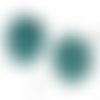 4 pièces nébuleuse turquoise mate patine bleue métallique grandes perles de fleurs focales de primev sku-617733