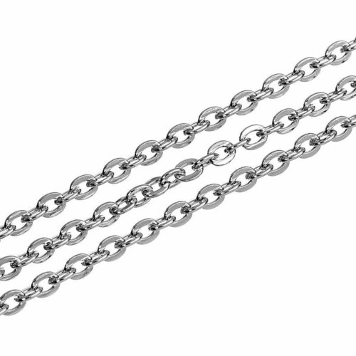 1yrd 0 9m ovale rolo petit lien chaîne collier fabrication de bijoux résultats en métal laiton 2mm x sku-688920