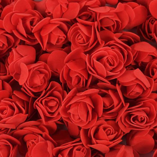 50pcs fleurs de tête de rose rouge pe foam artificielles scrapbooking décor de pâques valentines pri sku-923090