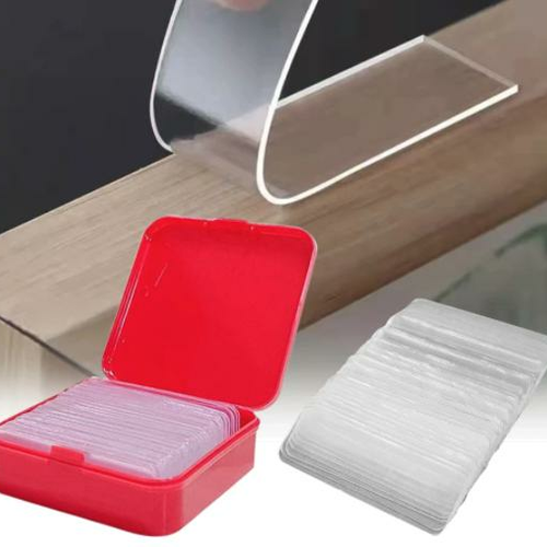 60pcs boîte transparente pvc nano tapes réutilisables tapis adhésif à double côte imperméable sticke sku-923102