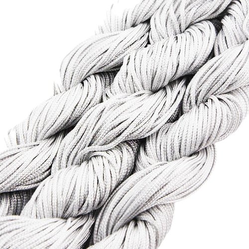 28m 90ft 30yrd gris argenté cordon nylon torsadées tressé de perles nouage la chaîne shamballa kumih sku-38275