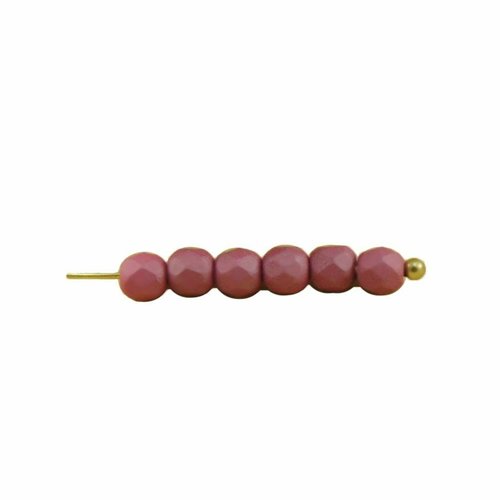 100pcs vin rouge en soie matte ronde à facettes feu poli verre tchèque perles de petit écarteur 3mm sku-31849
