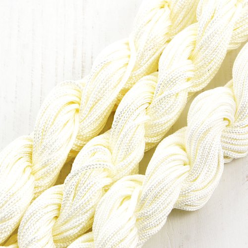 28m 90ft 30yrd blanc corde de nylon torsadé tressé perles nouage la chaîne shamballa kumihimo macram sku-38271