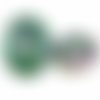 1pc à la main le verre tchèque gros bouton vert violet dichroïque vitrail fleur en or soleil cercles sku-26263