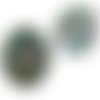 1pc crystal vitrail dichroïque vert violet argent fleur de collines rondes à la main le verre tchèqu sku-37702