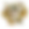 20pcs picasso cristal jaune tchèque tube de verre perles 5mm x 15mm sku-27090