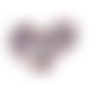 1pc main tchèque bouton de verre petit argent libellule valentine rose taille 8 18mm sku-18392