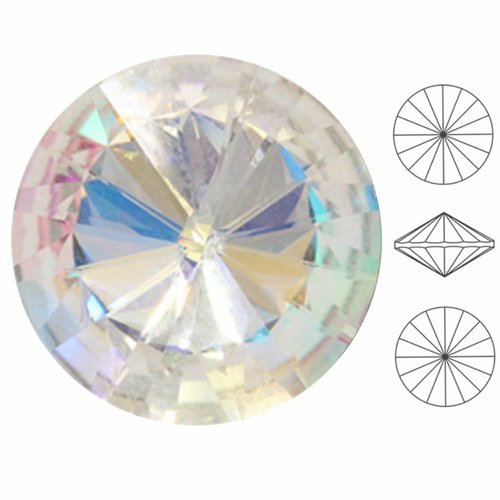 6 pièces izabaro cristaux cristal arc en ciel 001rb rond rivoli verre 1122 izabaro pierre chatons fa sku-549087