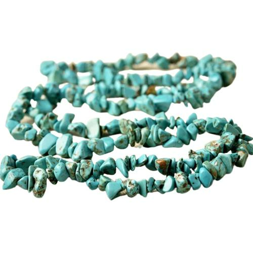 1pc perles de pierres précieuses naturelles bleues turquoise bijoux bohèmes howlite irrégulières 5-1 sku-855282