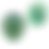 1pc cristal vert ab fleur de collines rondes à la main le verre tchèque bouton taille 8 18mm sku-37705