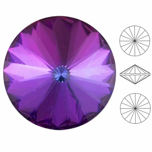 6 pièces izabaro cristaux héliotrope violet 001hel rond rivoli verre 1122 izabaro pierre chatons fac sku-549085