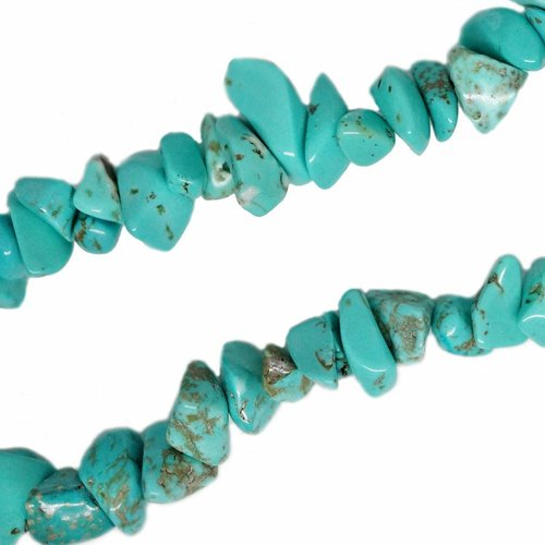 1 pc puces de pierres précieuses naturelles vert turquoise howlite irrégulières perles bijoux bohème sku-855283