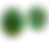 1pc à la main le verre tchèque gros bouton vert libellule dichroïque vitrail vert taille 18 40.5 mm sku-18323