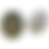 1pc crystal vitrail vert dichroïque argent trois 3 cercles de fleurs rond à la main le verre tchèque sku-37695