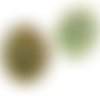 1pc crystal vitrail dichroïque vert moyen d'or de fleur collines rondes à la main le verre tchèque b sku-37703