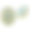 1pc mat blanc cristal ab dépoli de fleurs pivoine à la main le verre tchèque bouton taille 8 18mm sku-30758