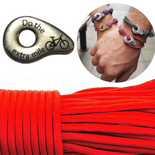 1 diy bracelet kraftika rouge ne le mile supplémentaire vélo 999 argent antique plaqué métal zamak p sku-259953