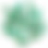 20pcs picasso turquoise vert tchèque tube de verre perles 5mm x 15mm sku-27088