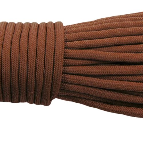 2m 6.56 ft 2.18 yrd café brun paracord 330 parachute macramé de perles cordon tressé corde survie br sku-38169