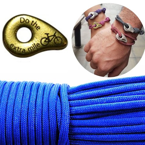 1 diy bracelet kraftika bleu ne le mile supplémentaire vélo en laiton antique plaqué métal zamak par sku-259973