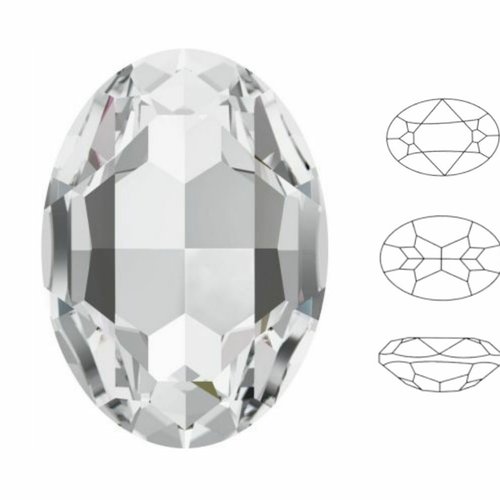 2pcs izabaro crystal crystal 001 cristaux de verre ovales en pierre fantaisie 4120 izabaro chaton st sku-927937