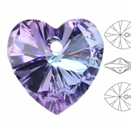 4pcs izabaro crystal vitrail light 001vl pendentif coeur perle cristaux de verre 6228 izabaro pierre sku-928046