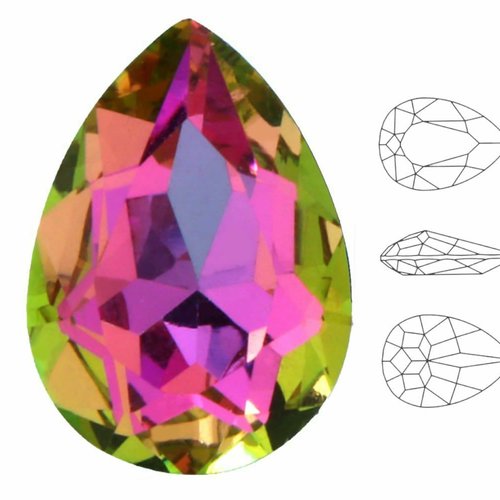 4 pièces izabaro cristaux vitrail moyen 001vm poire larme fantaisie pierre de verre 4320 izabaro cha sku-683322