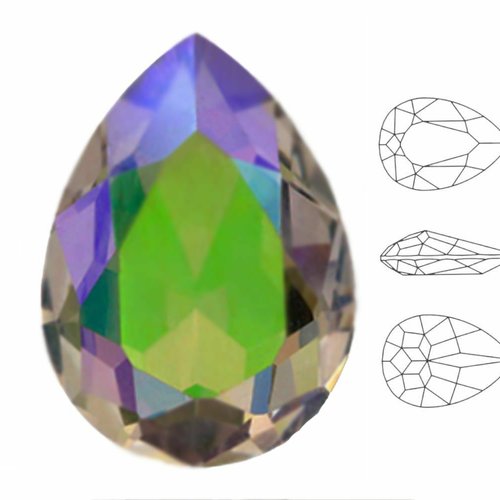 4pcs izabaro crystal paradise shine 001parsh pear teardrop cristaux de verre fantaisie en pierre 432 sku-928231