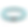 1pc imitation turquoise howlite avec hematite pierre précieuse naturelle 6mm bracelet de ronde taill sku-778980