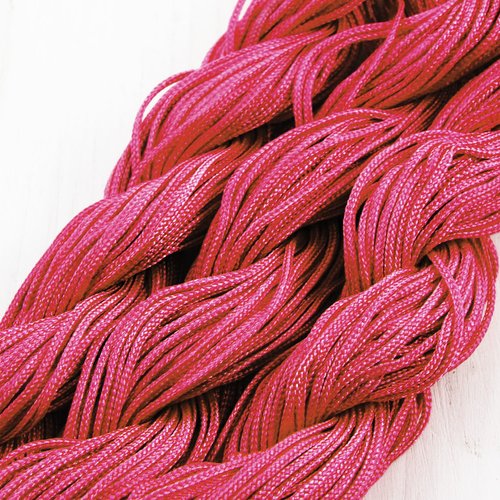 28m 90ft 30yrd rose foncé de la corde nylon torsadé tressé perles nouage chaîne shamballa kumihimo m sku-38273