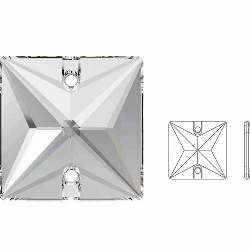 8 pièces izabaro cristaux cristal 001 carré coudre sur de verre en pierre à dos plat 3240 izabaro ch sku-873515