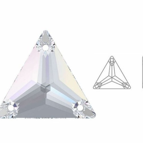 4 pièces cristaux izabaro cristal ab 001ab triangle coudre sur de verre en pierre à dos plat 3270 st sku-872530