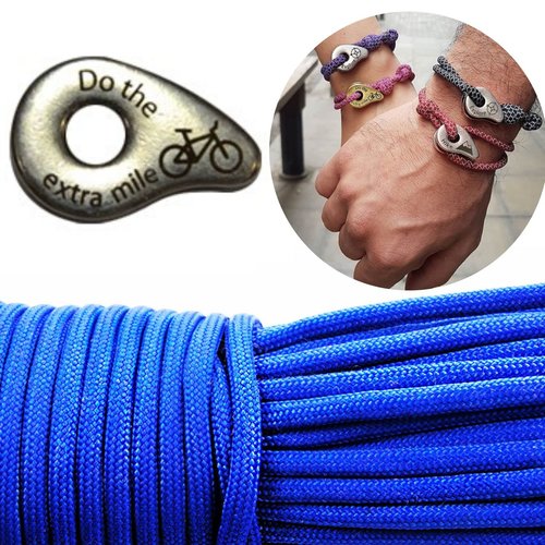 1 diy bracelet kraftika bleu ne le mile supplémentaire vélo 999 argent antique plaqué métal zamak pa sku-259955