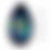 4 pièces izabaro cristaux jet aurore boreale ab 280ab poire larme fantaisie pierre de verre 4320 iza sku-877395